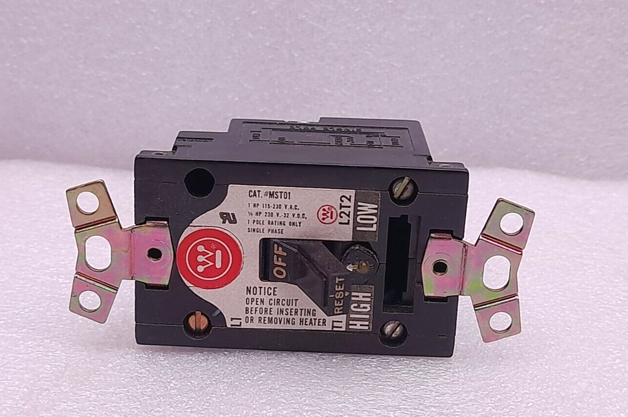 Westinghouse MST01 Starter Switch 1P 1HP 115-230Vac 1/4HP 230V 32Vdc L2T2