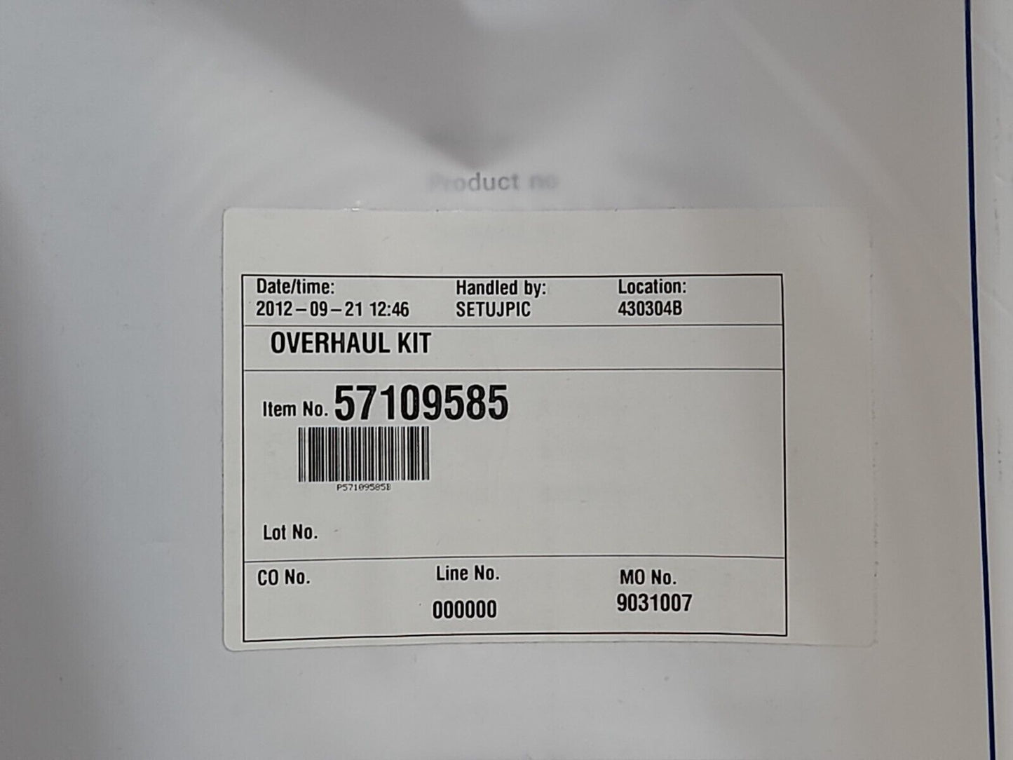 Alfa Laval 57109587DXXVCC Repair Kit For Feed Pump 57109587 Repair Kit