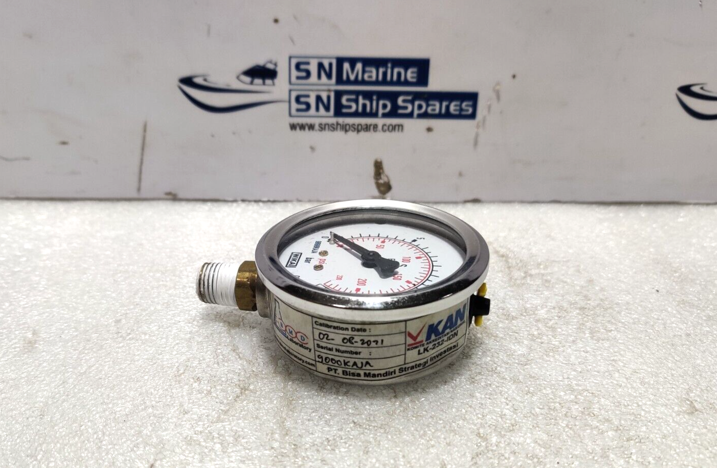 Wikai 212.53.63 Pressure Gauge 0-200Psi 16Bar 1/4 NPT Marsh J765P