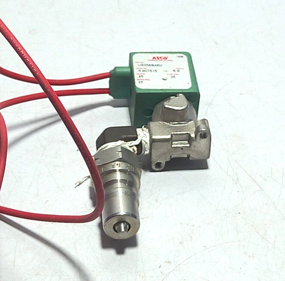 Asco U8356B46V Solenoid Valve 6.9W Air, Lt. Oil, Water 35 PSI 400117-142D 24VDC