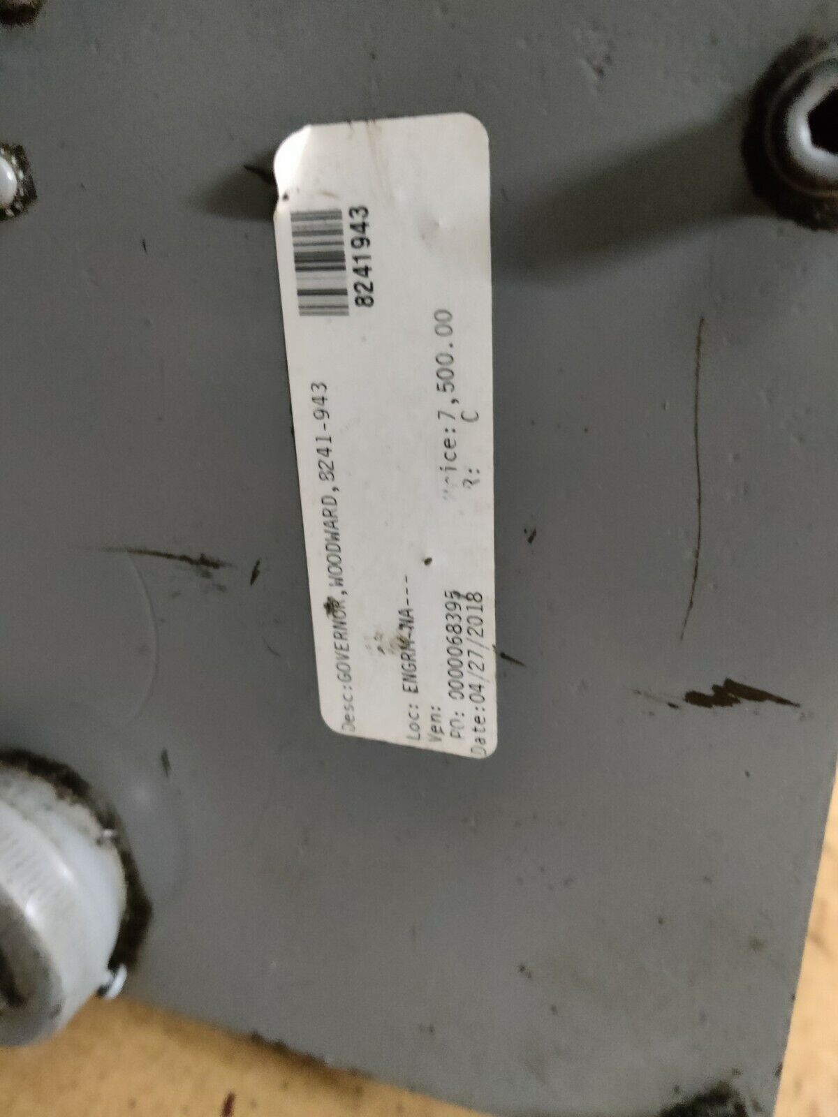 WOODWARD EGB 8241-943DC RPM-436-1036 GOVERNOR