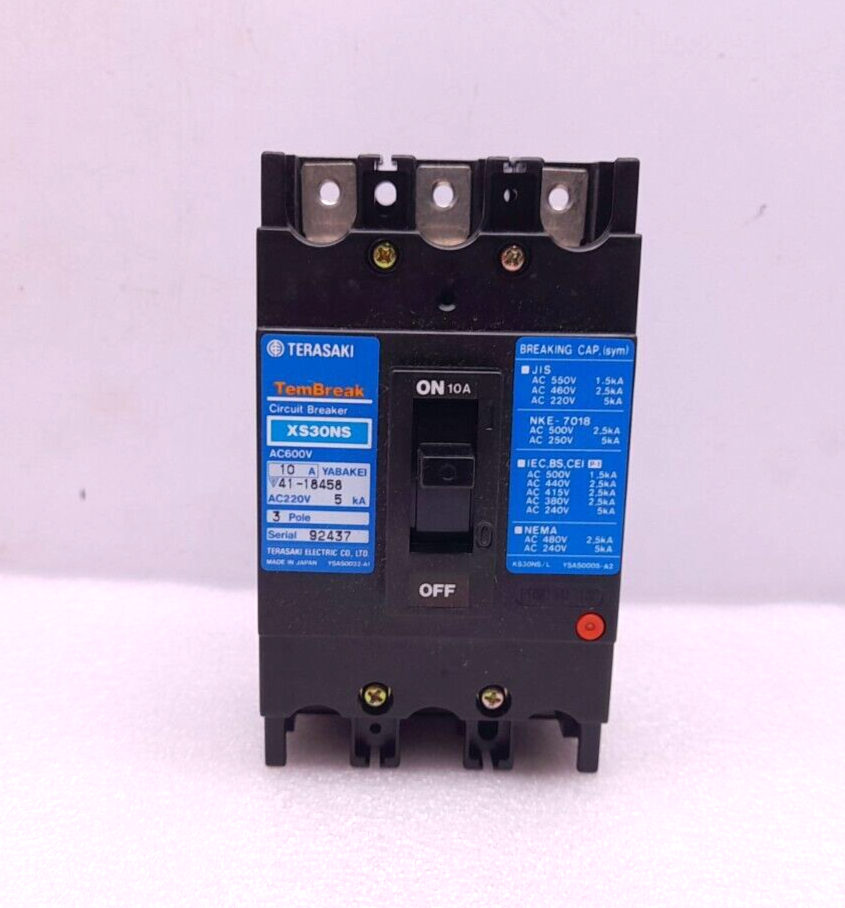 Terasaki XS30NS Tem Break 10A 3P Circuit Breaker