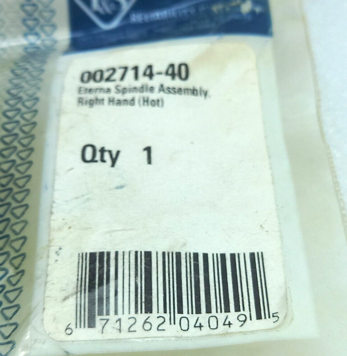 T&S 002714-40 Eterna Spindle Assembly Right Hand Hot