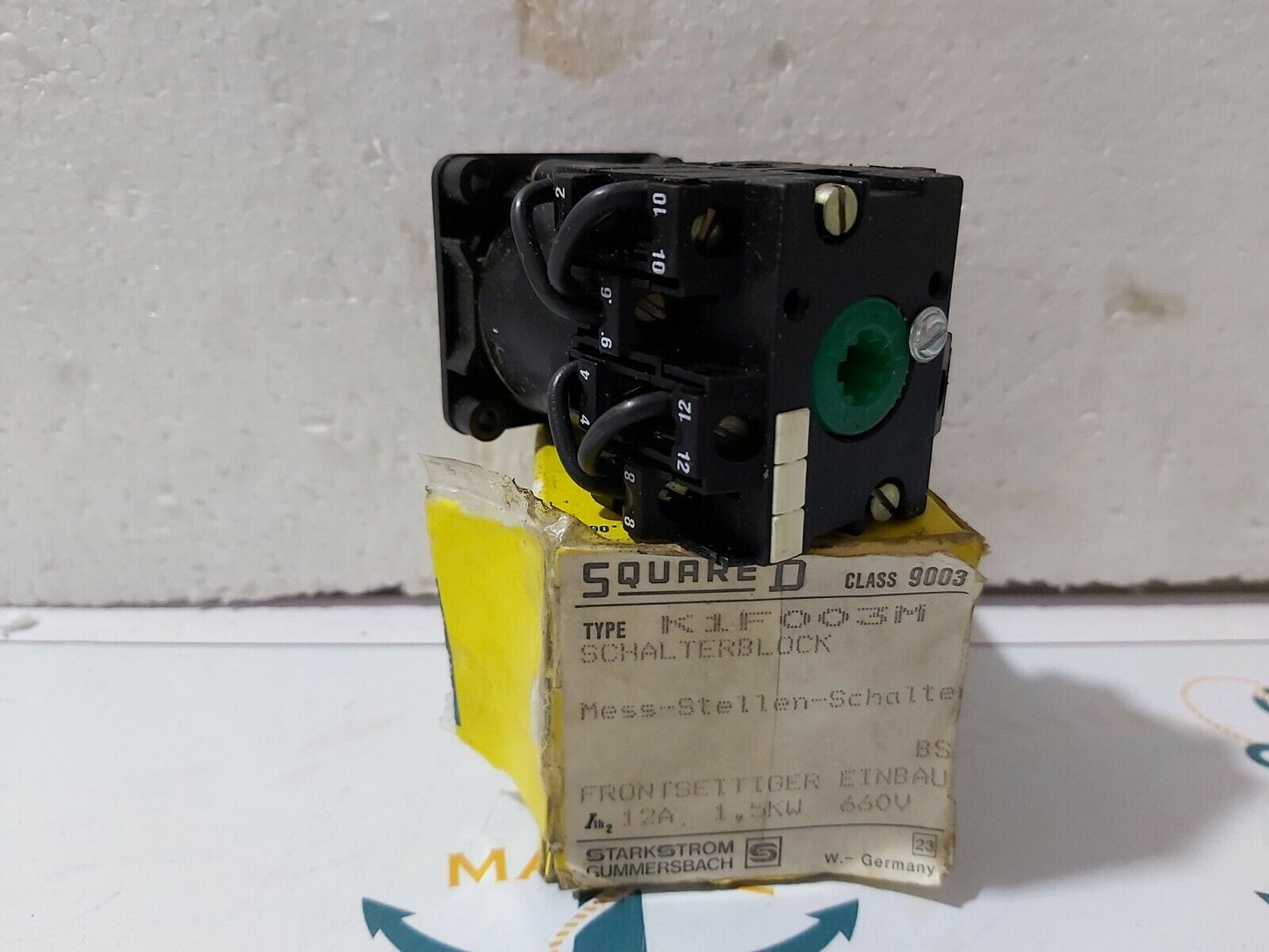 SQUARE D K1F003M SCHAL TERBLOCK CLASS-9003 CONTROL CIRCUIT SWITCH 