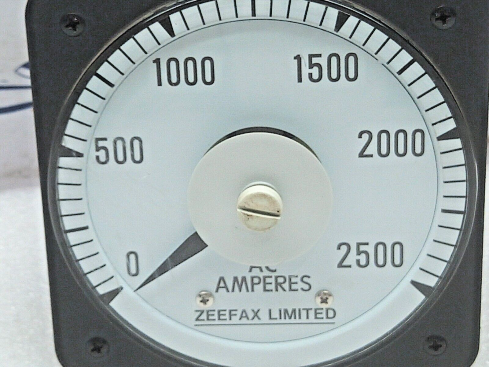 Zeefax Limited 0-2500 AC Amperes Panel Meter 0-2500AC