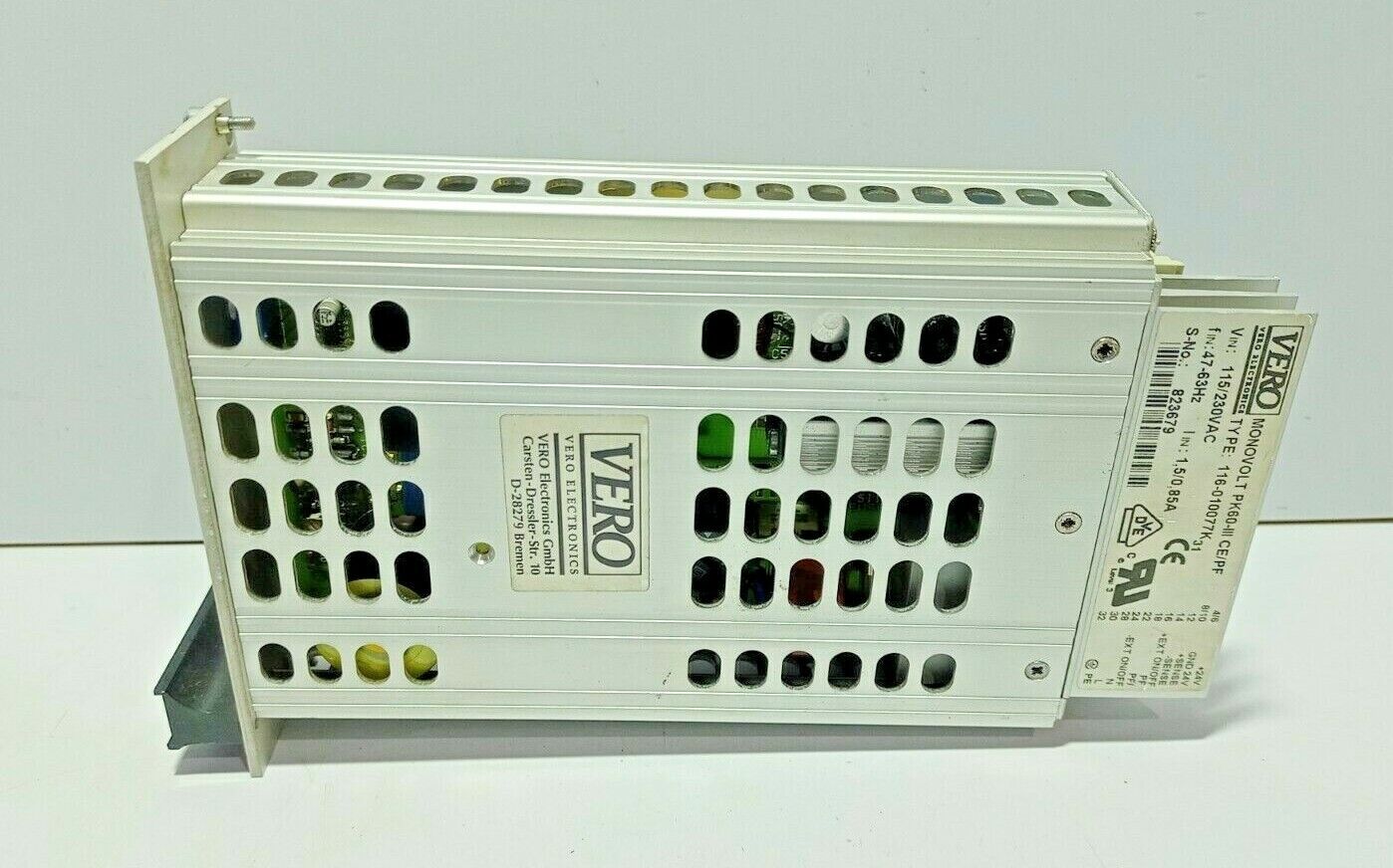 Vero 116-010077K31 Monovolt PK60-III CE/PF Power Supply PK60