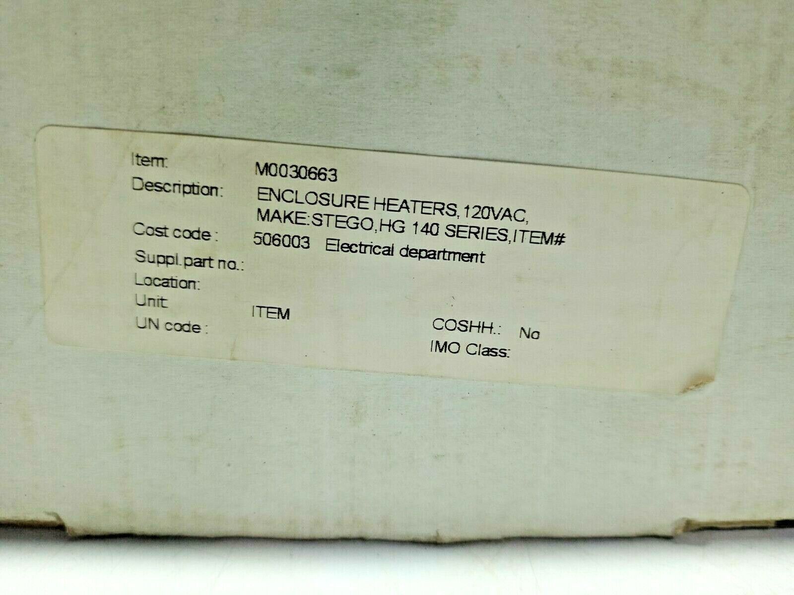 Stego HG 140 Heater 14008.0-00 AC/DC 120-240V 150W