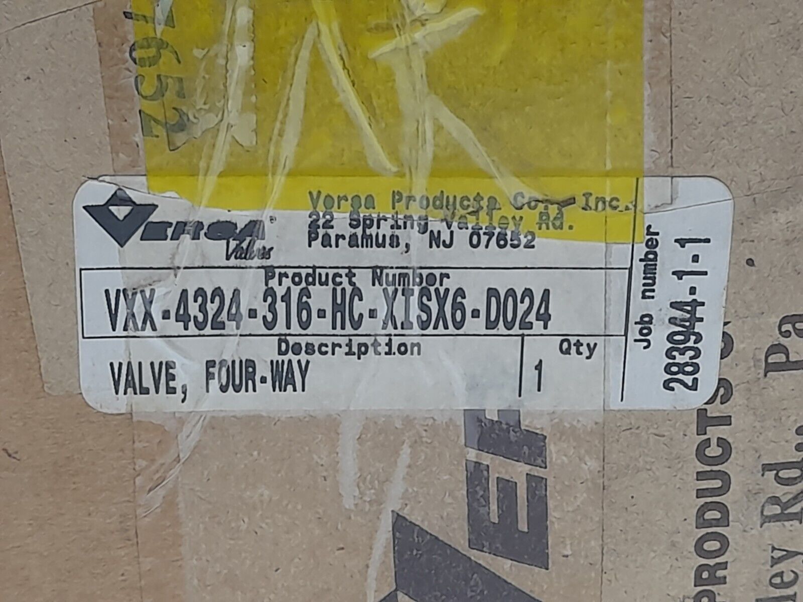 Versa VXX-4324-316-HC-XISX6-D024 Four Way Valve 24VDC 1.6W NOV 223050 Solenoid V