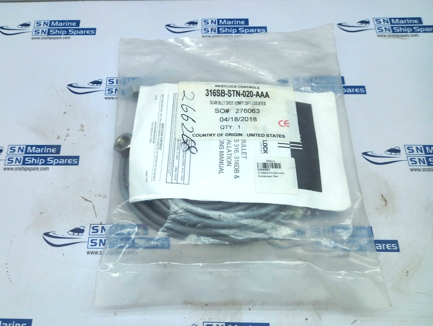 Westlock 316SB Proximity Switch For LP MUD Valve 316SB-STN-020-AAA