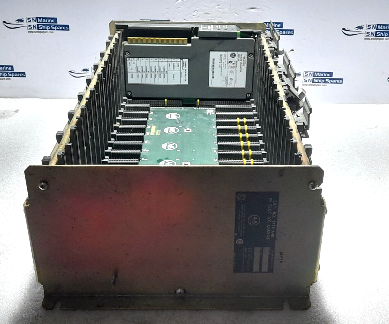Allen Bradley 1771-A4B 16 Slot I/O Chassis With 1771-ASB E Remote I/O Adapter Mo