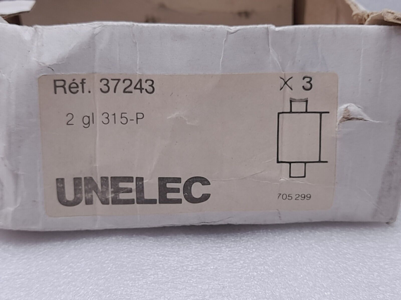 Unelec 37243 Fuse 2 gl 315.P 500V~ - 3PCs/Lot
