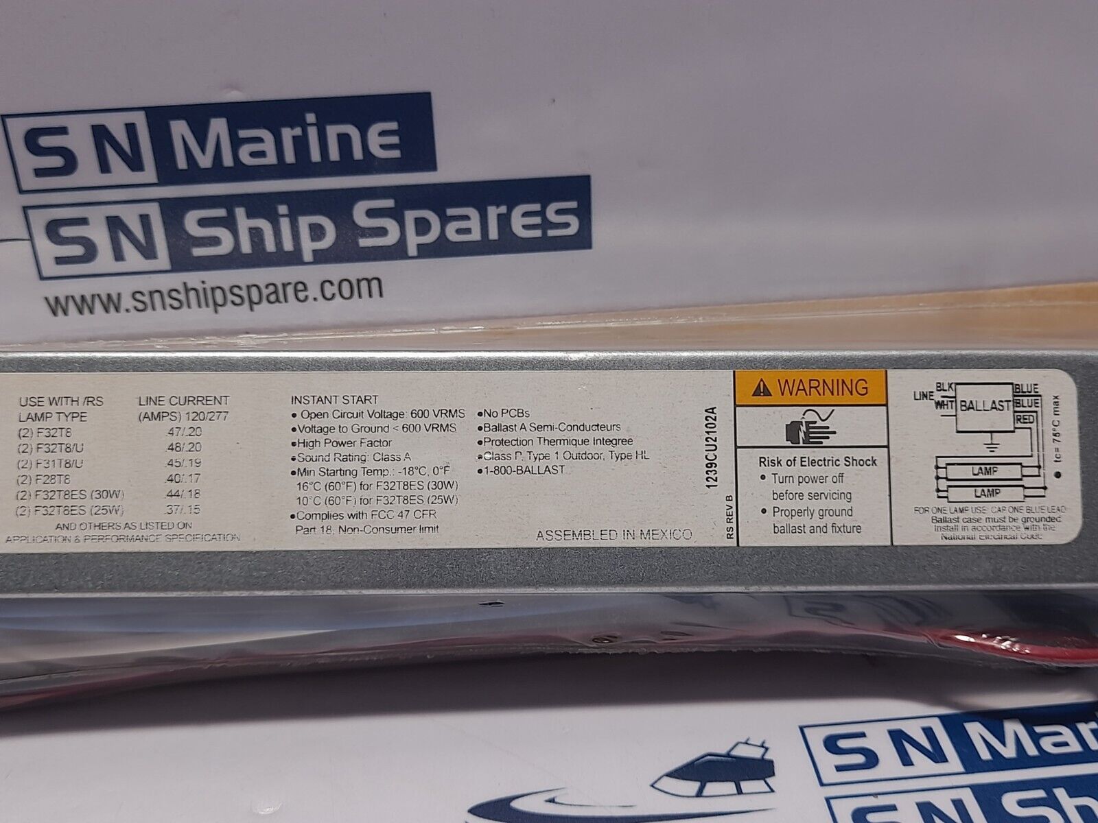 Triad B232IUNVHP-N 000I Electronic Ballasts B232IUNVHP-N In 120-277V 50/60Hz