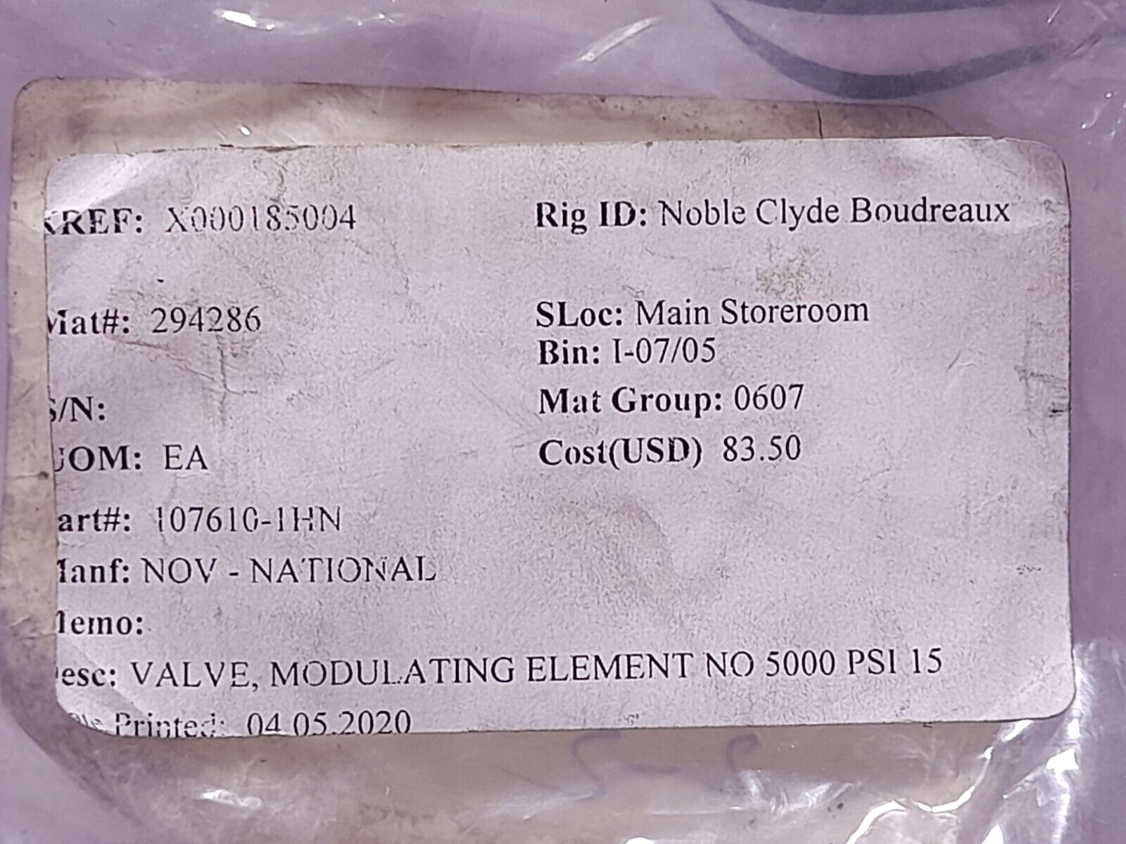 Sun Hydraulic LPDC-XHN Modulating Element Valve No 5000 PSI 15