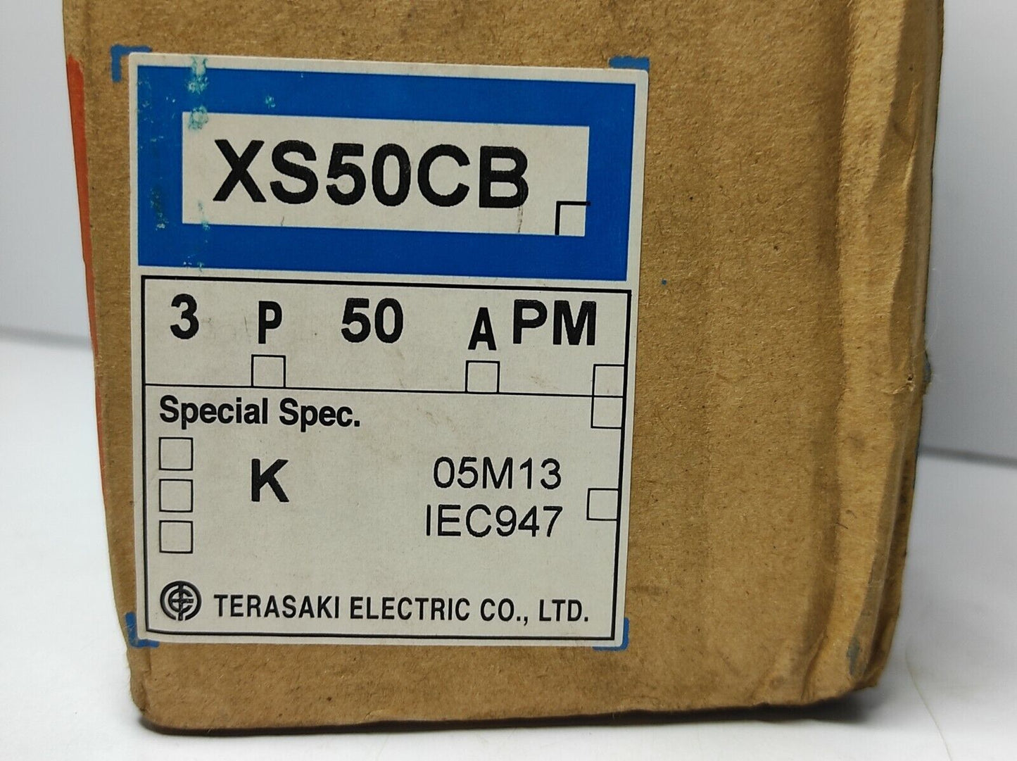 Terasaki XS50CB TemBreak Circuit Breaker 3P 50A PM Special Spec. K