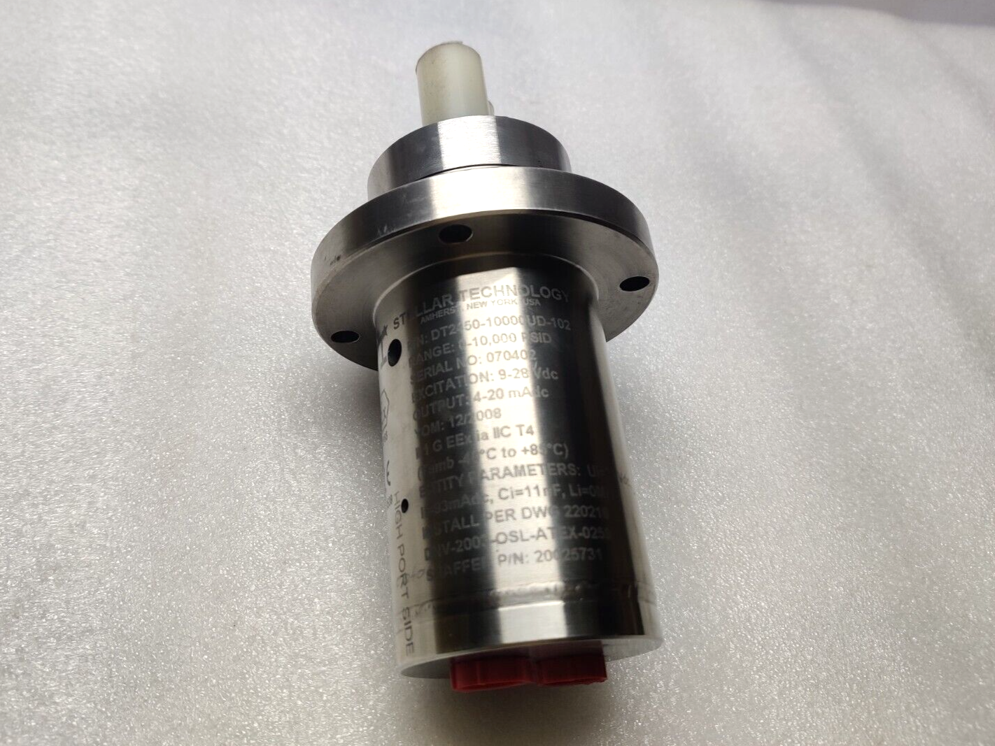 Stellar DT2450-10000UD-102 Pressure Transducer 0-10000Psid 9-28Vdc 4-20mAdc