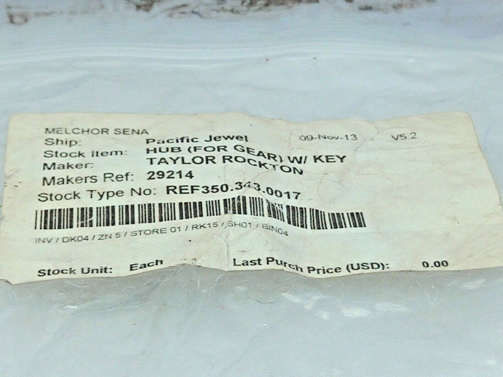 Taylor Rockton 29214 Hub (For Gear) W/Key