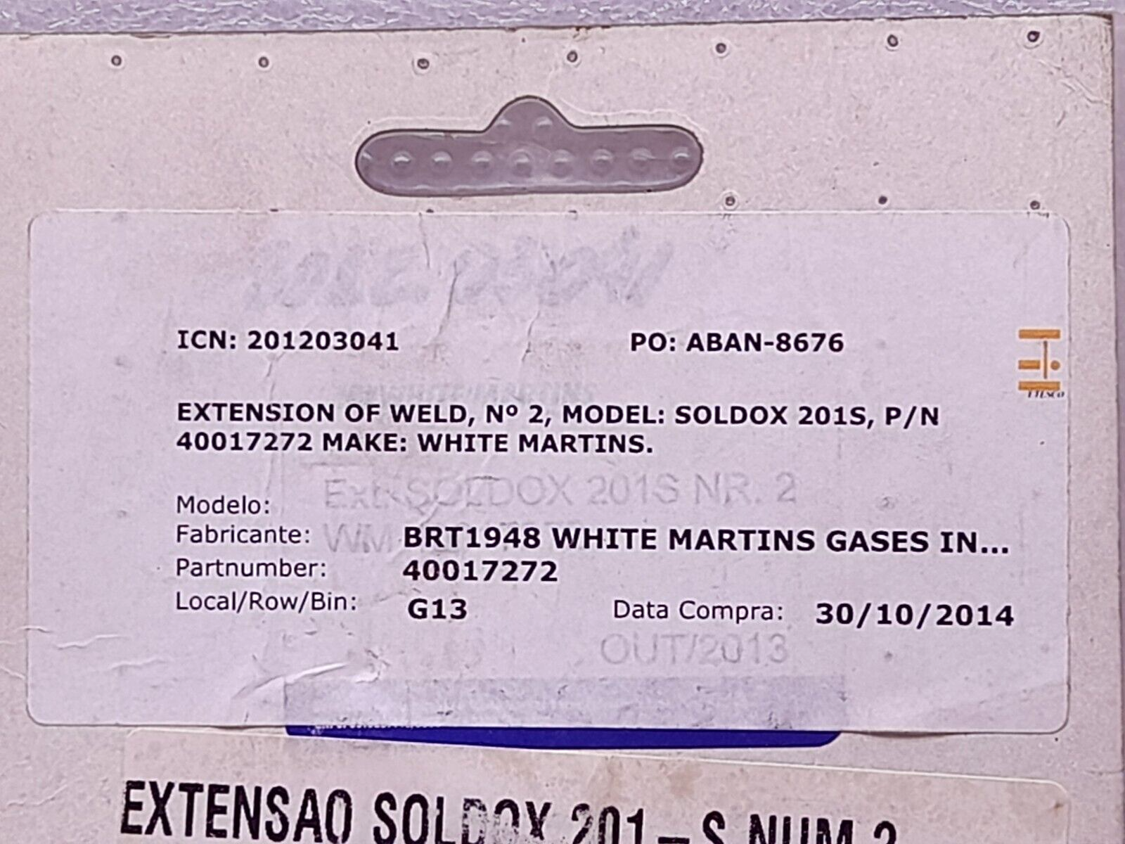 White Martins 40017272 Soldox Extension 201-S Num.2