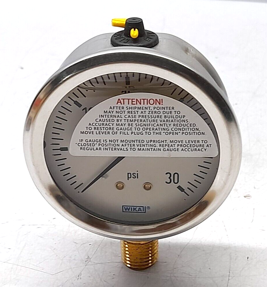 Wika 9767045 213.53 2.5” Pressure Gauge 0-30 PSI Conn ¼” NPT LM (1)