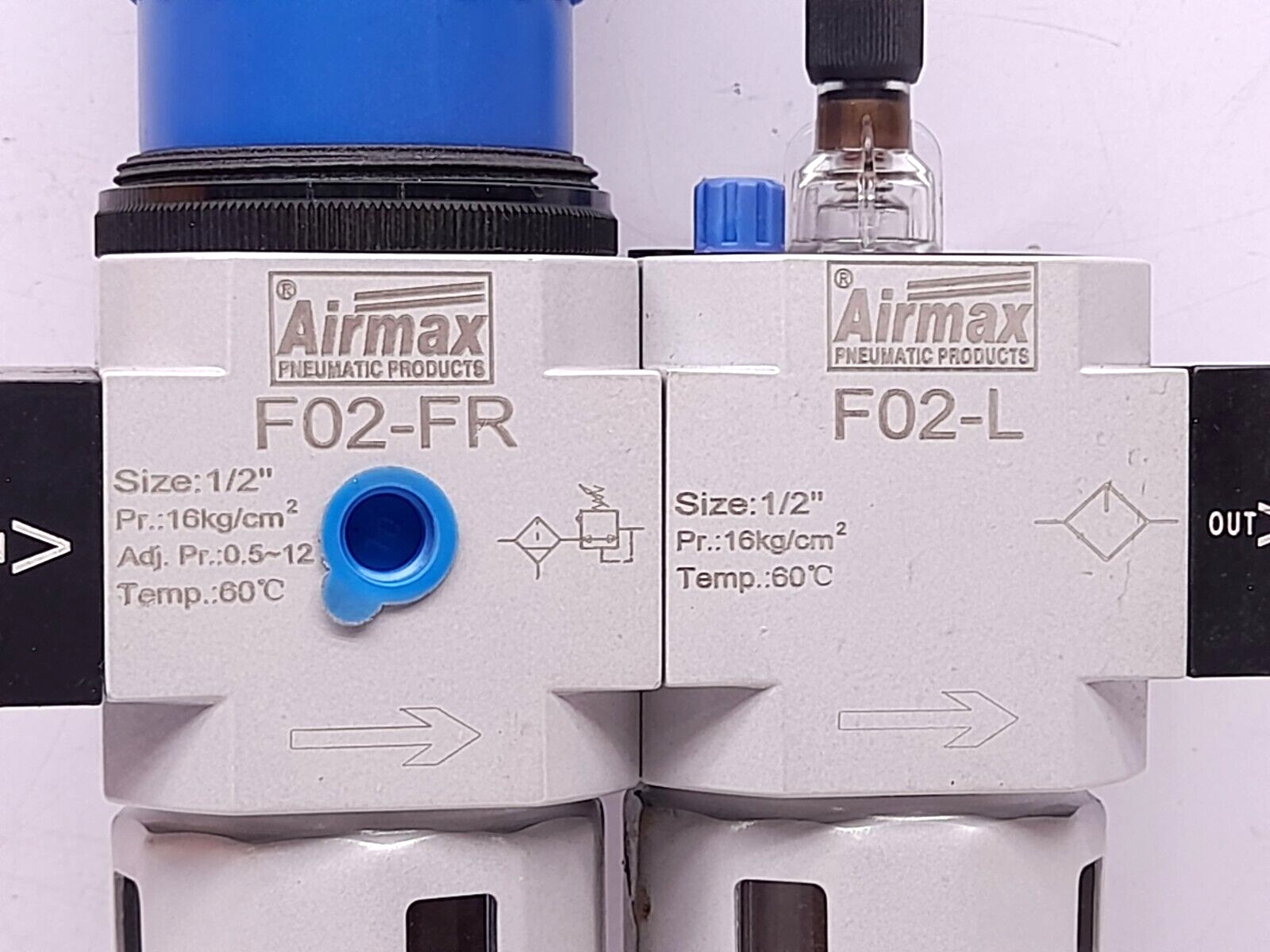 Airmax FSMIDI-FR+L-15 FR+L Unit Filter Regulator Lubricator Unit F02-FR F02-L