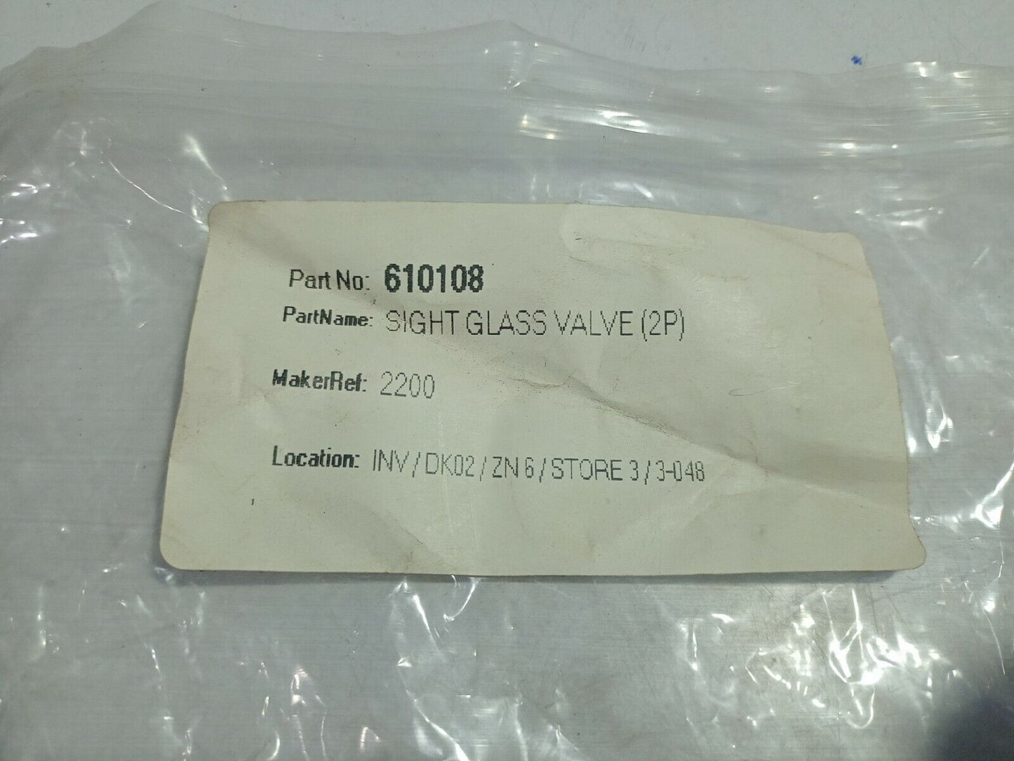 610108 Sight Glass Valve 2P BGV
