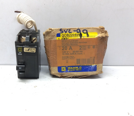 Square D QOB220SW Bolt-On Circuit Breaker 2P 20A 120V 50/60Hz Schneider Electric