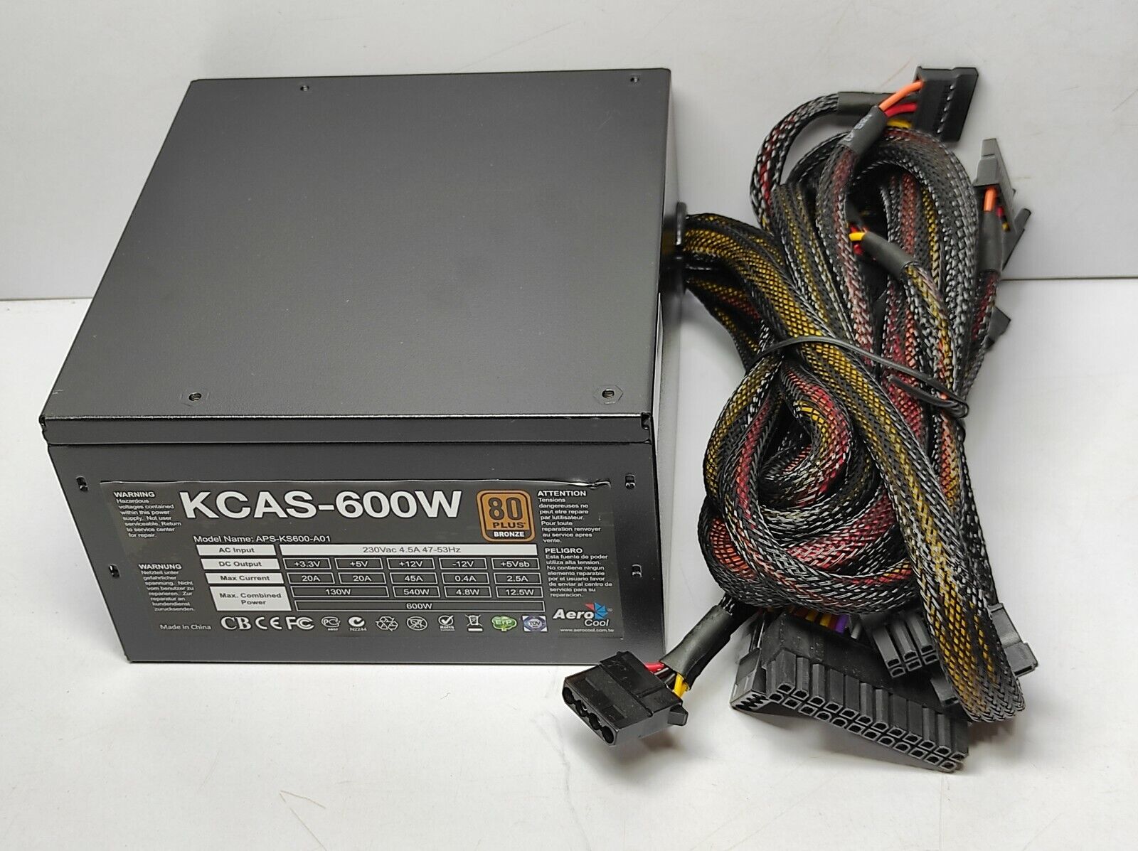 Aero Cool KCAS-600W Power Supply APS-KS600-A01