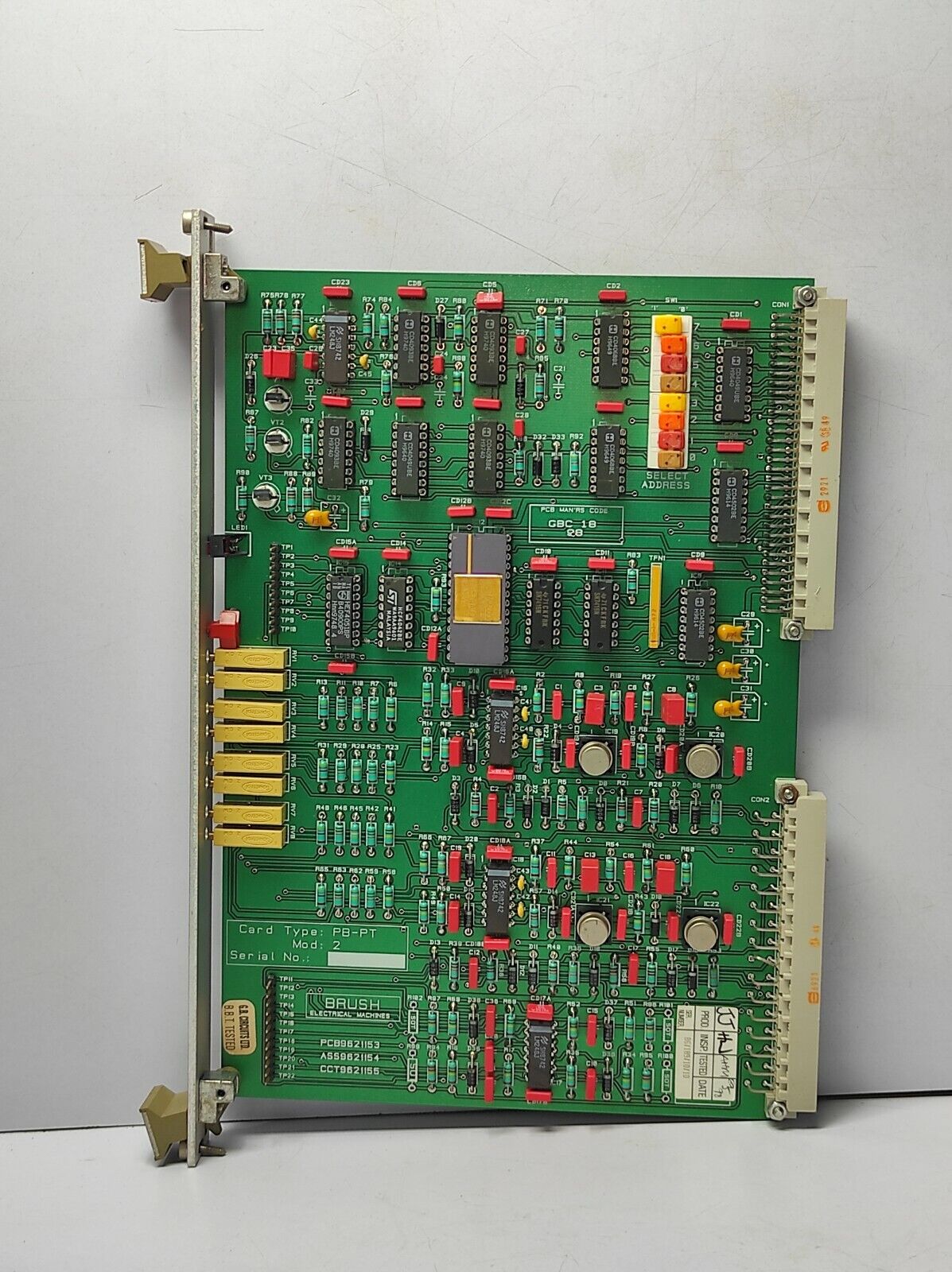 Brush Electrical Machines PB-PT Mod 2 PCB PCB9621153 ASS9621154 CCT9621155