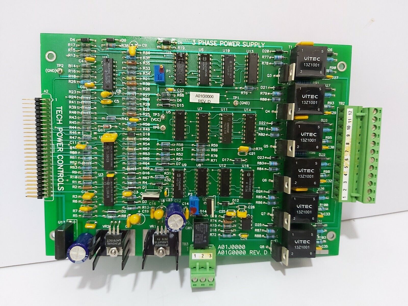 TECH POWER CONTROLS A01J0000/A01G0000 REV-D 3 PHASE POWER SUPPLY 
