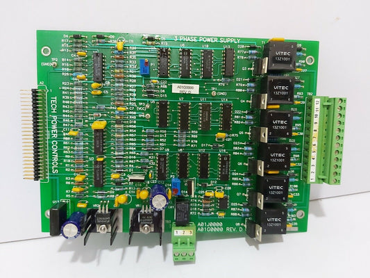 TECH POWER CONTROLS A01J0000/A01G0000 REV-D 3 PHASE POWER SUPPLY 