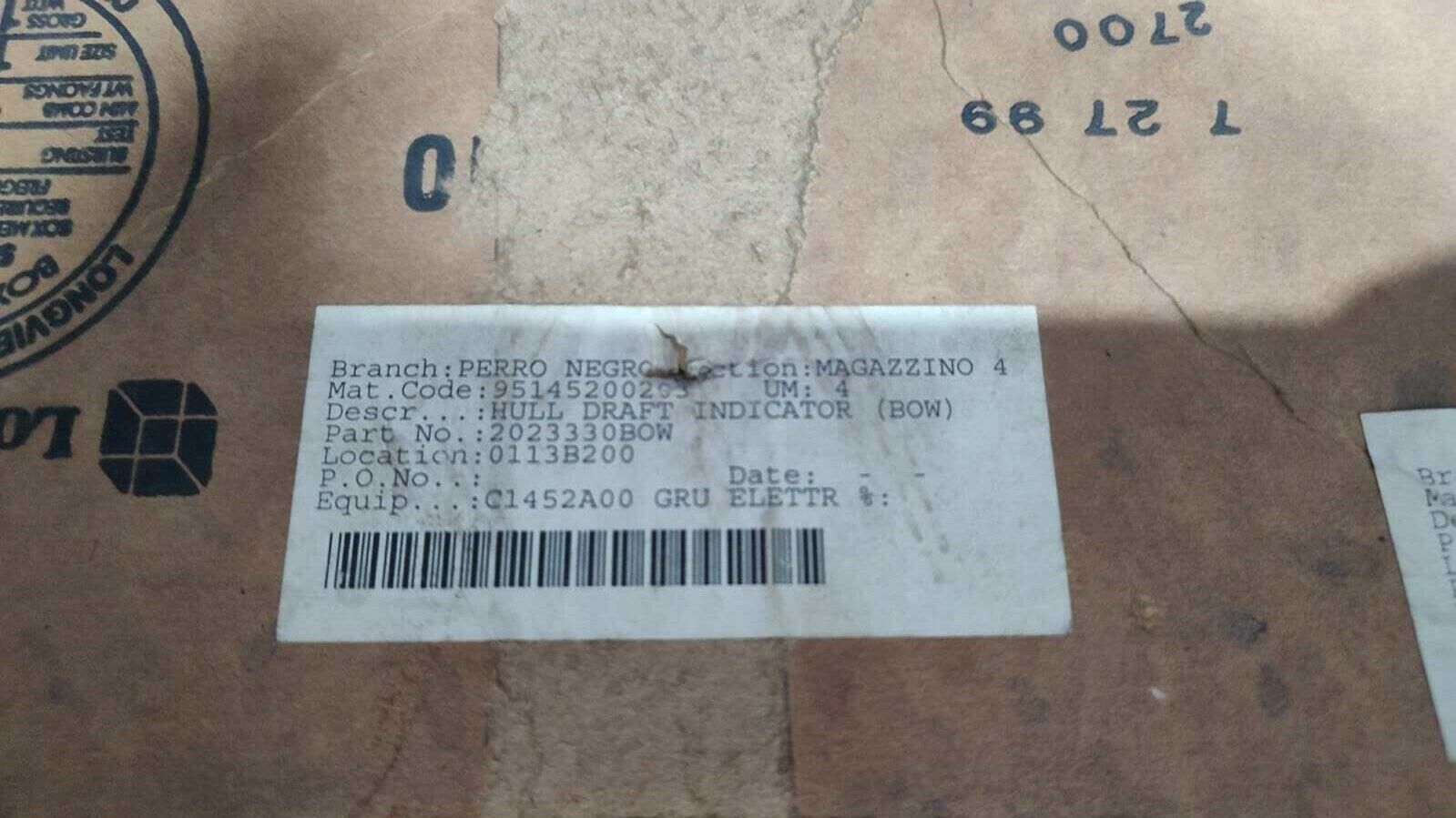 WMCO Instruments 2023330BOW Hull Draft Indicator 2023330