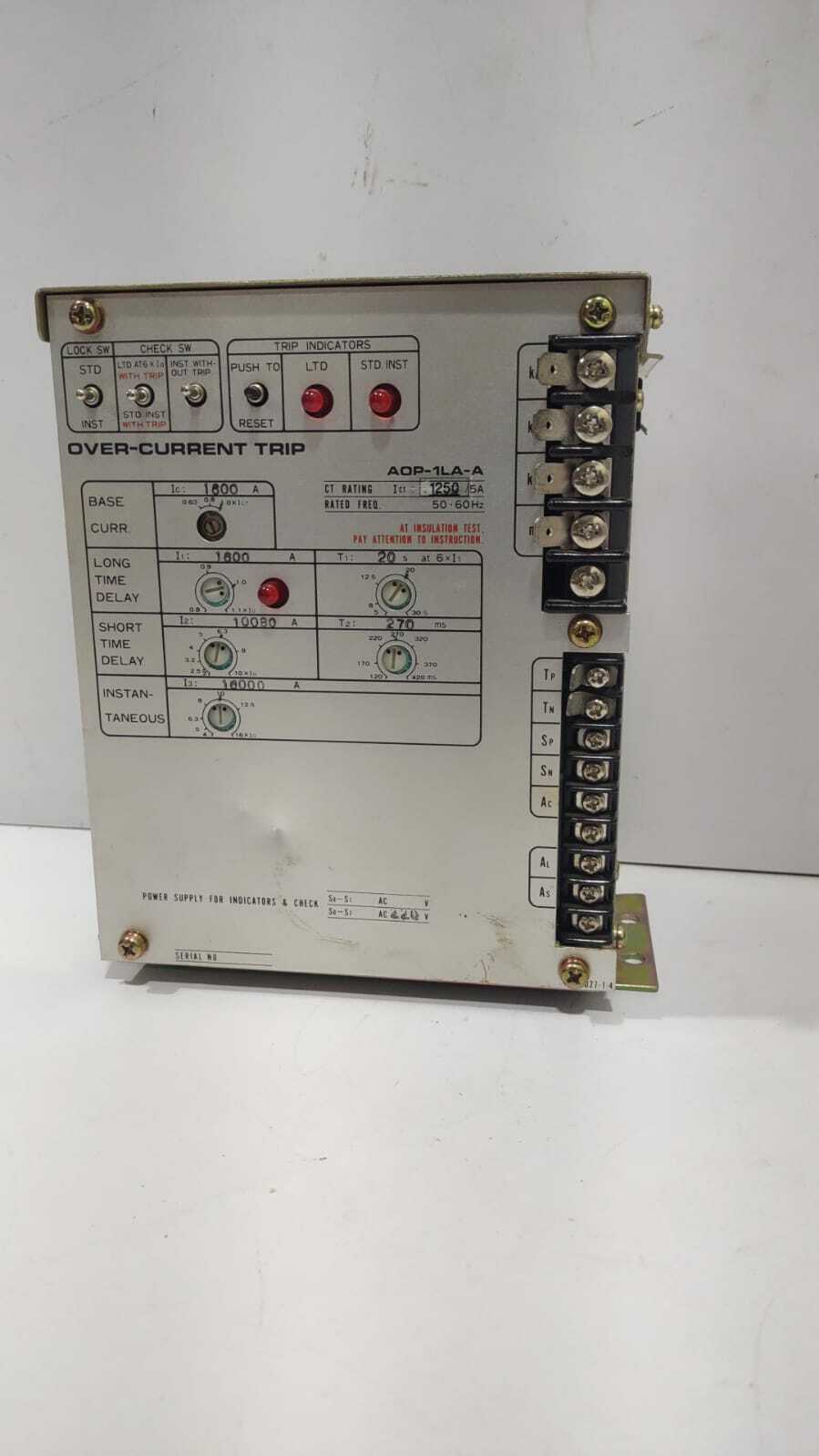 Terasaki AOP-1LA-A Over Current Trip AOP1LAA