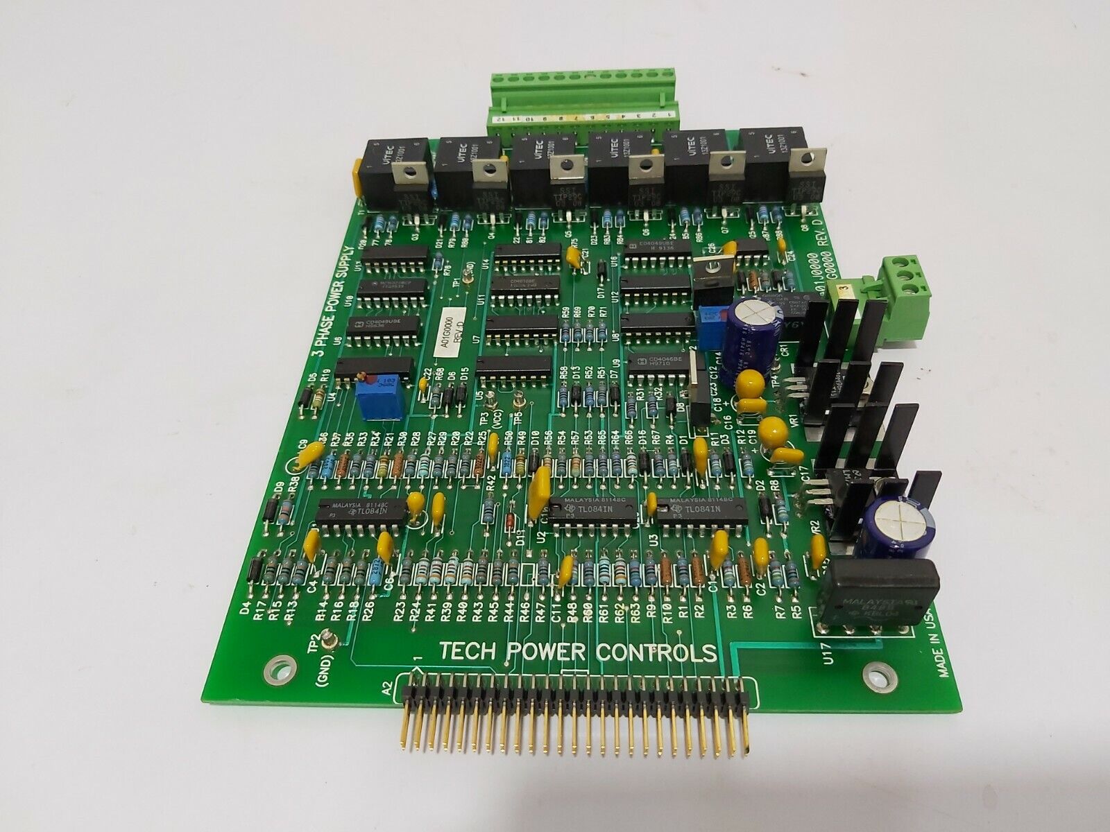 TECH POWER CONTROLS A01J0000/A01G0000 REV-D 3 PHASE POWER SUPPLY 
