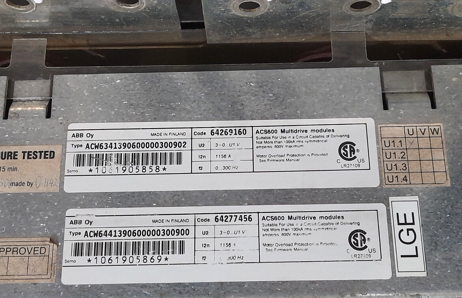 ABB ACS600 Multidrive Modules ACW6341390600000300902 64269160 ACW644139060000030