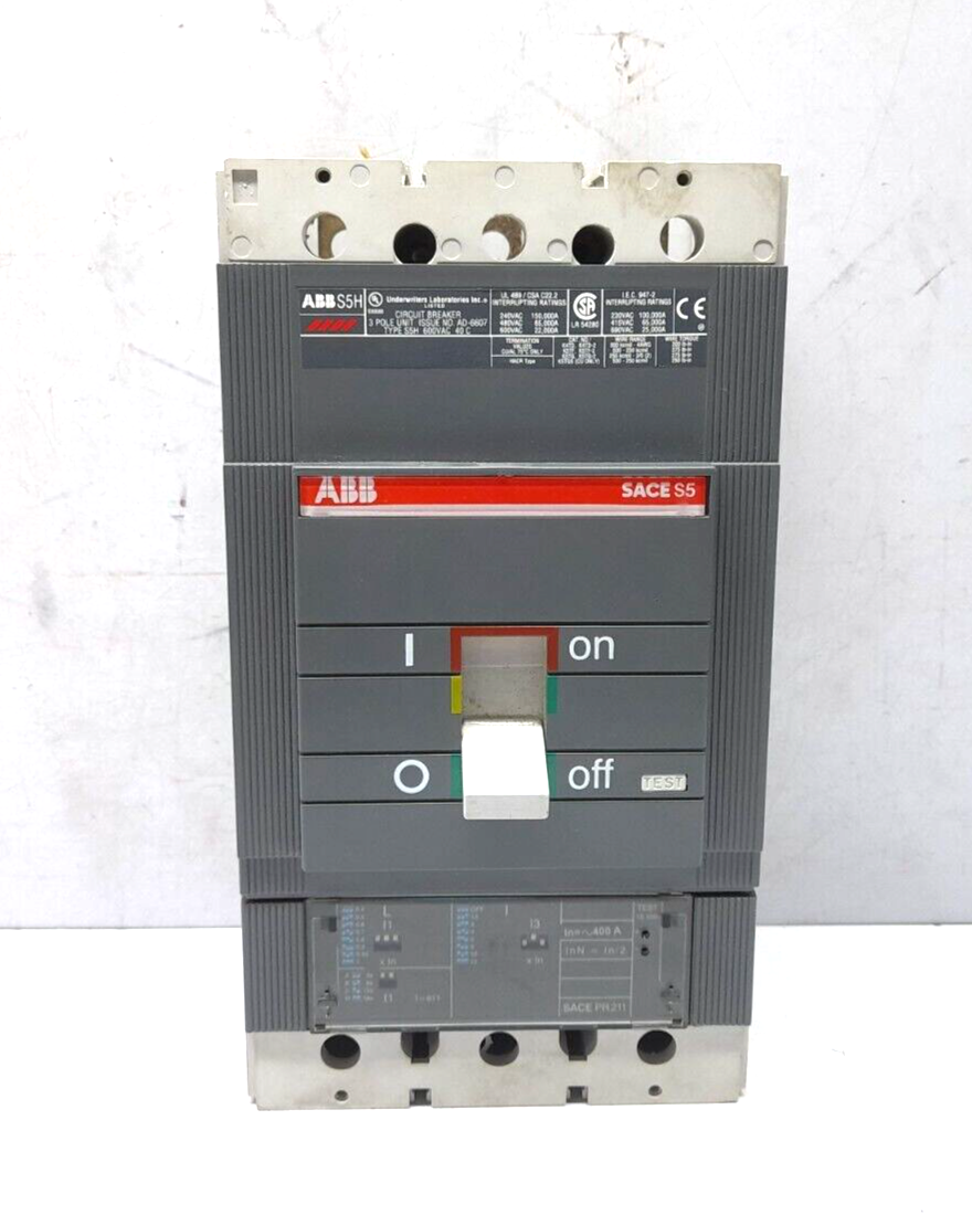 ABB S5H SACE S5 Circuit Breaker S5H400 SACE PR211 In = 400A