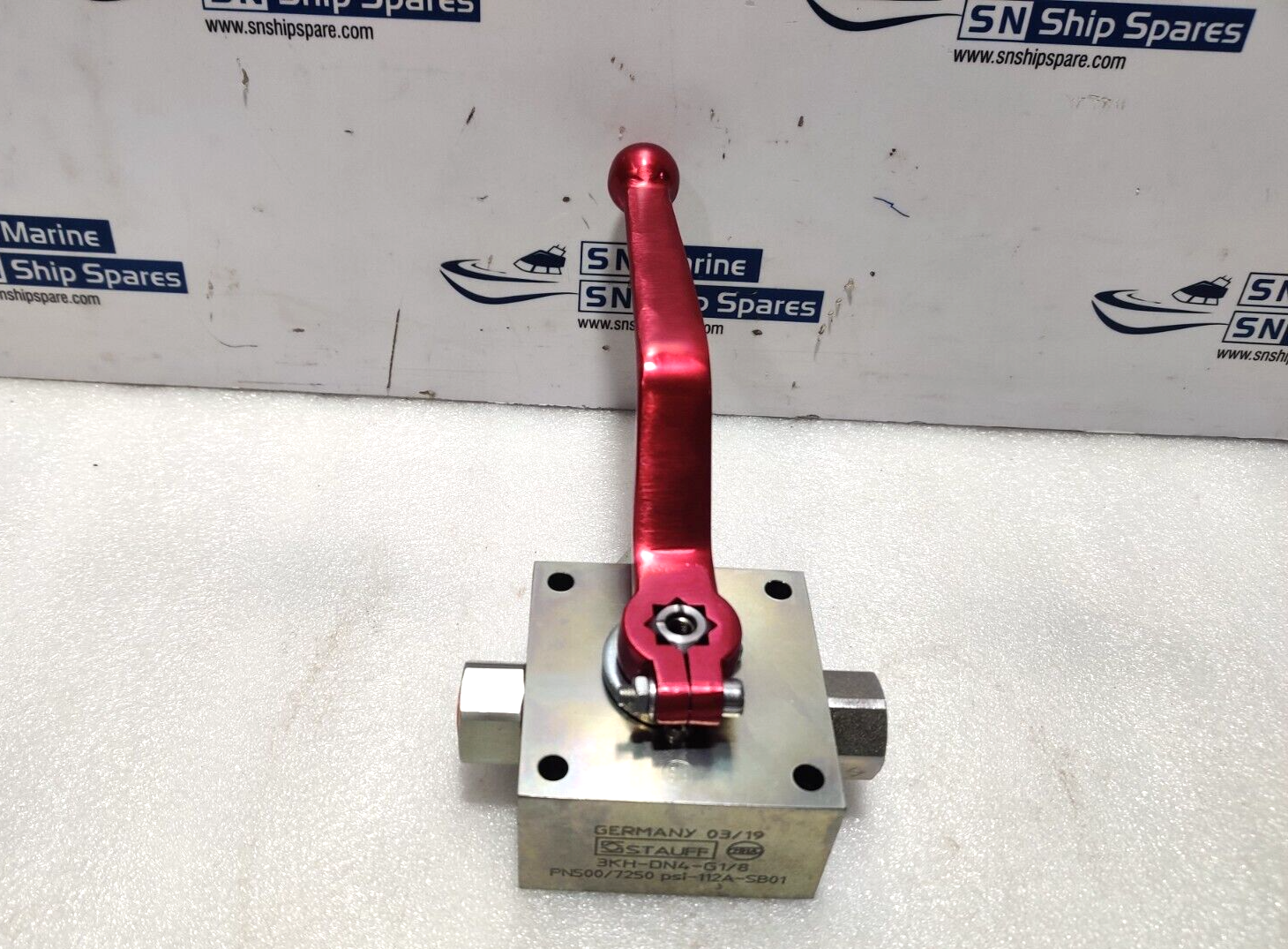 Stauff 3KH-DN4-G1/8 Ball Valve 3-Way PN500/7250Psi