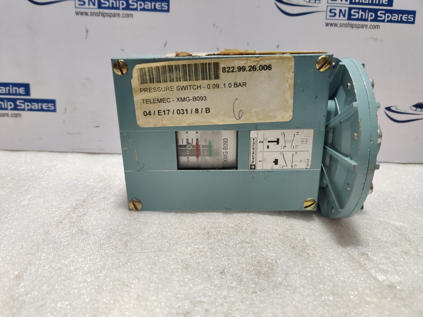 Telemecanique XMG-B093 Pressure Switch 0.09 To 1.0Bar