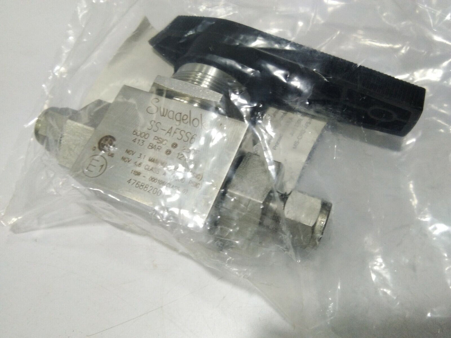 SWAGELOK SS-AFSS6 VALVE BALL VALVE 3/8” 6000PSIG @250F 413BAR SSAFSS6