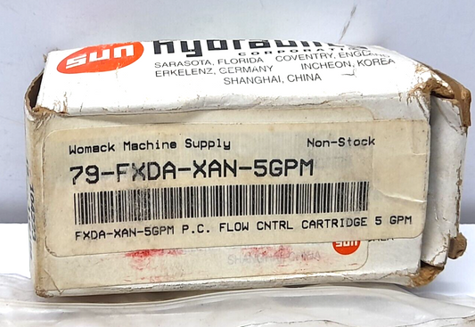 Sun Hydraulics FXDA XAN 5.0 GPM Flow Control Cartridge